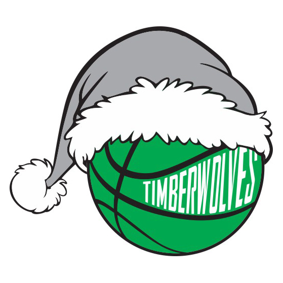 Minnesota Timberwolves Basketball Christmas hat logo iron on paper